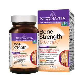 New Chapter Bone Strength Take Care, Calcium Supplement, Slim Tablets