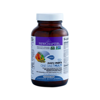 New Chapter Whole Food Multivitamin, 55+ Every Man's One Daily, Vegetarian Tablets