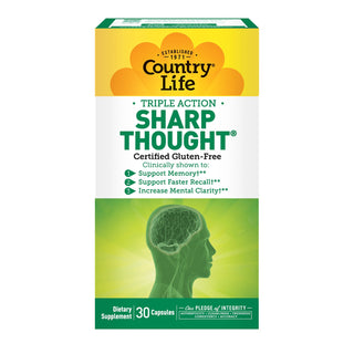 Country Life Triple Action Sharp Thought, 30 Capsules