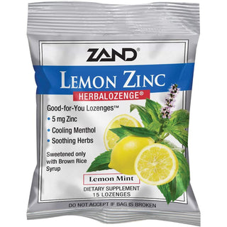 Zand Herbal Lozenge Lemon Zinc 15 Lozenges