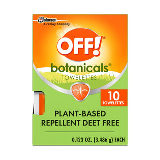 Off! Botanicals Insect Repellent Towelettes, Plant-Based Bug & Mosquito Wipes