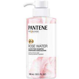 Pantene Pro-V Blends Rose Water Sulfate-Free Soothing Moisture Wash Shampoo, 10.1 Fl Oz
