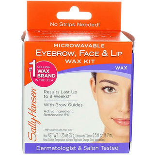 Sally Hansen Microwavable Eyebrow, Face & Lip Wax Kit
