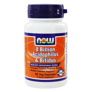 Now Foods, Acidophilus & Bifidus 8 Billion, 60 Veg Capsules