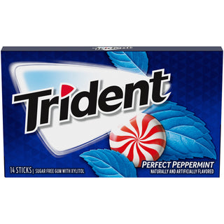Trident Perfect Peppermint Sugar Free Gum, 14 Piece Pack