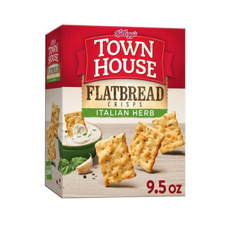 Town House Flatbread Crisps Italian Herb Oven Baked Crackers 9.5 Oz
