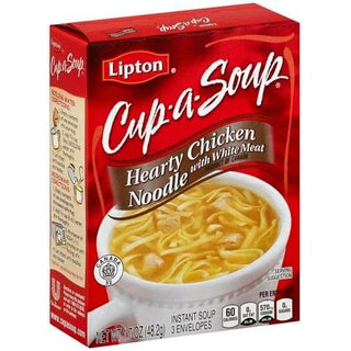 Lipton Cup-A-Soup, Instant Soup, Hearty Chicken Noodle With White Meat