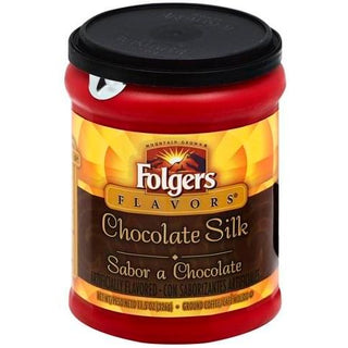Folgers Flavors Chocolate Silk Coffee 11.5 Oz Canister