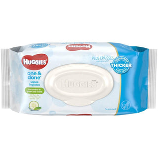 Huggies One & Done Refreshing* Cucumber & Green Tea Baby Wipes 56 Ct Disposable Soft Pack