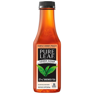 Pure Leaf Lower Sugar Subtly Sweet Peach Tea - 18.5 Fl Oz Bottle