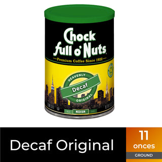 Chock Full O Nuts o'Nuts Heavenly Original Medium Roast Decaf Ground Coffee 11 Oz. Canister