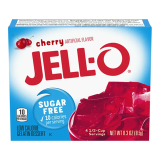 Jell-O Sugar Free Cherry Low Calorie Gelatin Dessert Mix, 0.3 Ounce