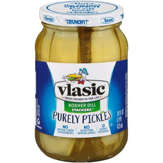 Vlasic Purely Pickles Kosher Dill Stackers, 16 Fl Oz Jar