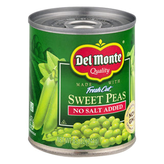 Del Monte Fresh Cut No Salt Added Sweet Peas 8.5 Oz. Pull-Top Can