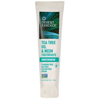 Desert Essence Natural Tea Tree Oil & Neem Toothpaste Wintergreen