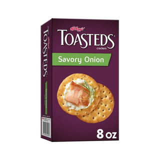 Toasteds Lightly Toasted Savory Onion Crackers 8 Oz
