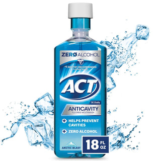 Act Zero Alcohol Arctic Blast Anticavity Fluoride Mouthwash, 18 Fl Oz