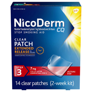 Nicoderm Cq Stop Smoking Aid  7Mg Step 3 Clear Patch 14Ct