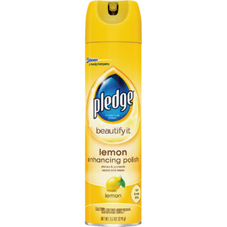 Pledge Furniture Polish, Lemon, 9.7 Oz Aerosol Spray
