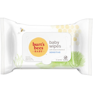 Burt's Bees Natural Baby Wipes For Sensitive Skin Unscented 72ct