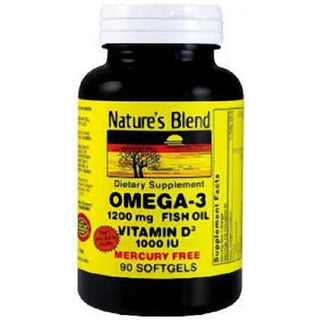 Nature's Blend Omega-3 + Vitamin D3 90 Softgels 1000 IU