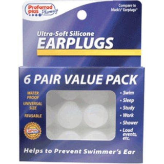 Preferred Plus Ear Plugs, Ultra-Soft Silicone 6 Pair