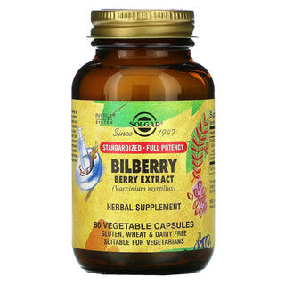 Solgar Bilberry Berry Extract 60 Vegetable Capsules