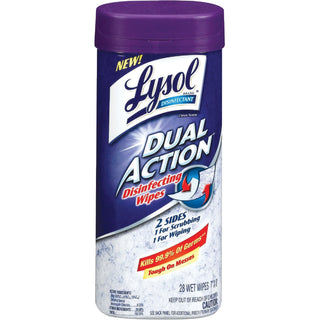 Lysol Dual Action Disinfecting Wipes, Citrus Scent – 35 Count (Pack of 12)