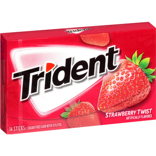 Trident Strawberry Twist Sugar Free Gum, 14 Pieces