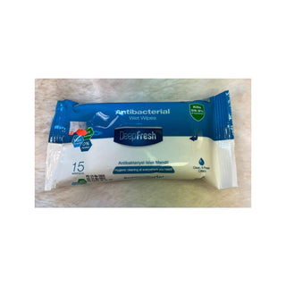 Deep Fresh Antibacterial Wipes 4 Pack X15pcs