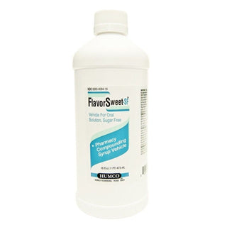 Humco Flavor Sweet Sugar Free Compounding Syrup Vehicle, Cherry, 16 Oz