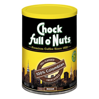 Chock Full O Nuts 100% Colombian Medium Ground Coffee 10.3 Oz