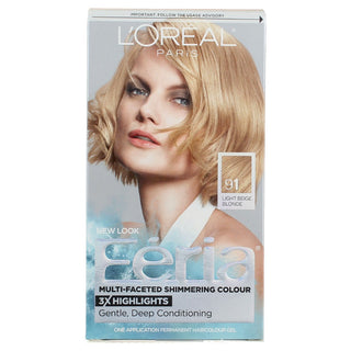 L'Oreal Feria Light Beige Blonde 91 Permanent Haircolour Gel