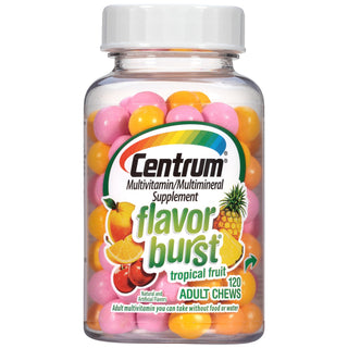 Centrum Flavor Burst Chews Adult Multivitamins Tropical Fruit120