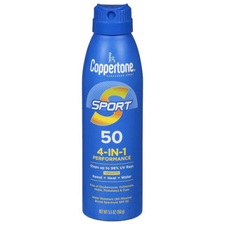 Coppertone Sport Broad Spectrum Spf 50 4 In 1 Performance Sunscreen Spray 5.5 Oz