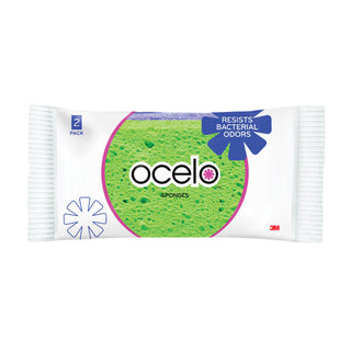 Scotch Brite O-Cel-O 7243-T Utility Sponge, 2 Pack, 6" X 3.6" X .9", Assorted Colors