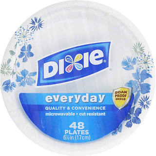 Dixie Plates, Everyday, 6 7/8 Inch