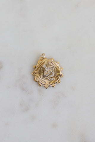 CZ SNAKE MEDALLION