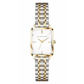 Alfred Sung Octavia White Dial Two-Tone Bracelet Ladies watch