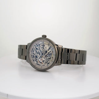Alfred Sung Automatic III Grey Skeleton Dial Gunmetal Bracelet Men's watch