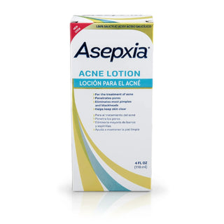 Asepxia Lotion with Salicylic Acid Facial Pimple & Blackhead Acne Lotion 4 oz.