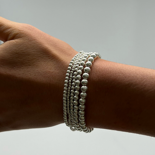 3MM Silver Ball Bracelet