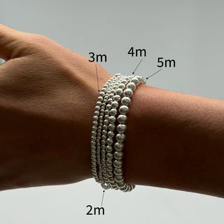 4MM Silver Ball Bracelet