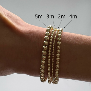 433 Gold Bead Bracelet Stack