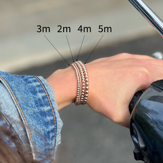 3MM Rose Gold Ball Bracelet