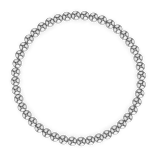 4MM Silver Ball Bracelet