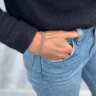 3MM Rose Gold Ball Bracelet