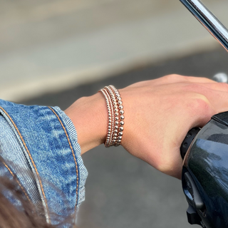 3MM Rose Gold Ball Bracelet