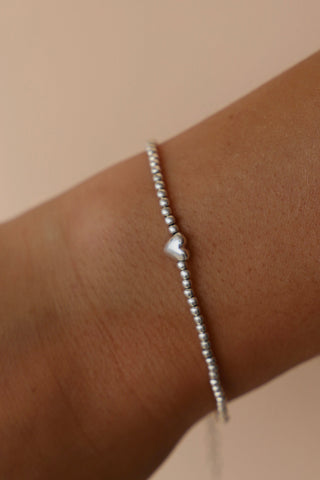 BEADED HEART BRACELET