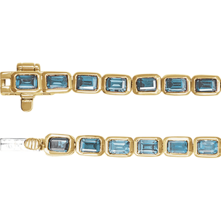 Azur Émeraude Topaz Line Bracelet